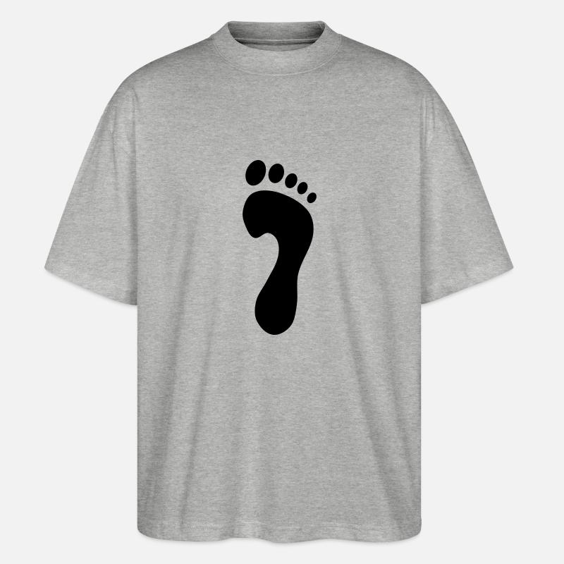 Fuß rechts - Stanley/Stella Oversized Unisex Bio T-Shirt Blaster 2.0 - Grau meliert