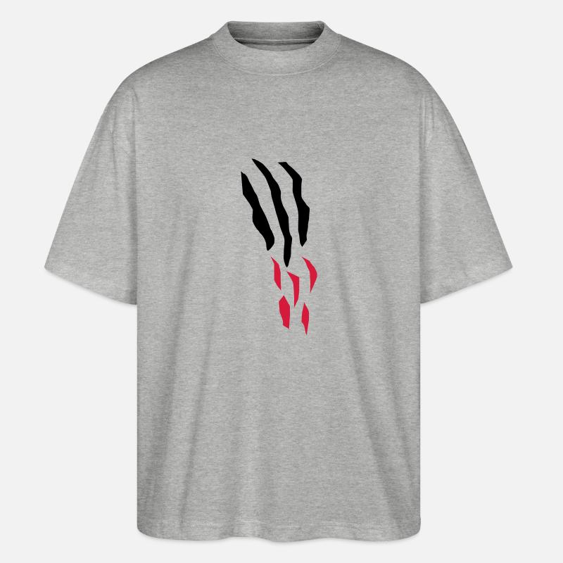 scratch_bloody - Stanley/Stella Oversized Unisex Bio T-Shirt Blaster 2.0 - Grau meliert