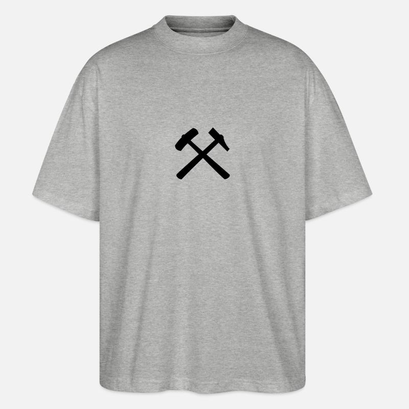 Hammer and Sledge - Stanley/Stella Oversized Unisex Bio T-Shirt Blaster 2.0 - Grau meliert