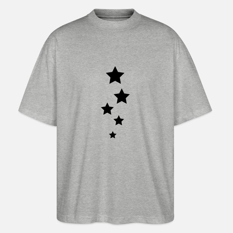 sterne - Stanley/Stella Oversized Unisex Bio T-Shirt Blaster 2.0 - Grau meliert