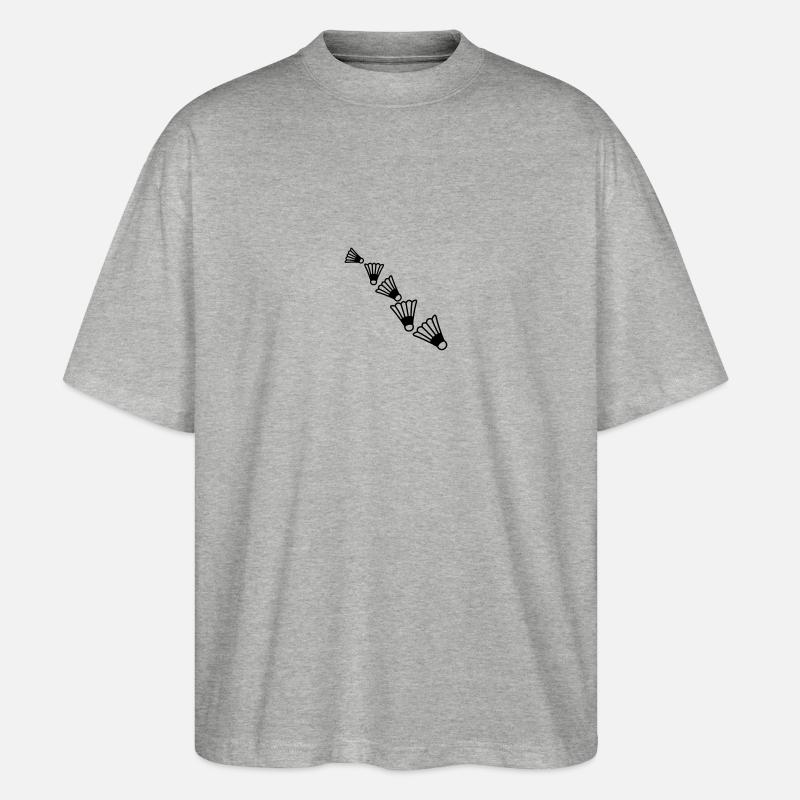 Badmintons Pattern - T-shirt bio Blaster 2.0 coupe oversize Stanley/Stella Unisexe - gris chiné