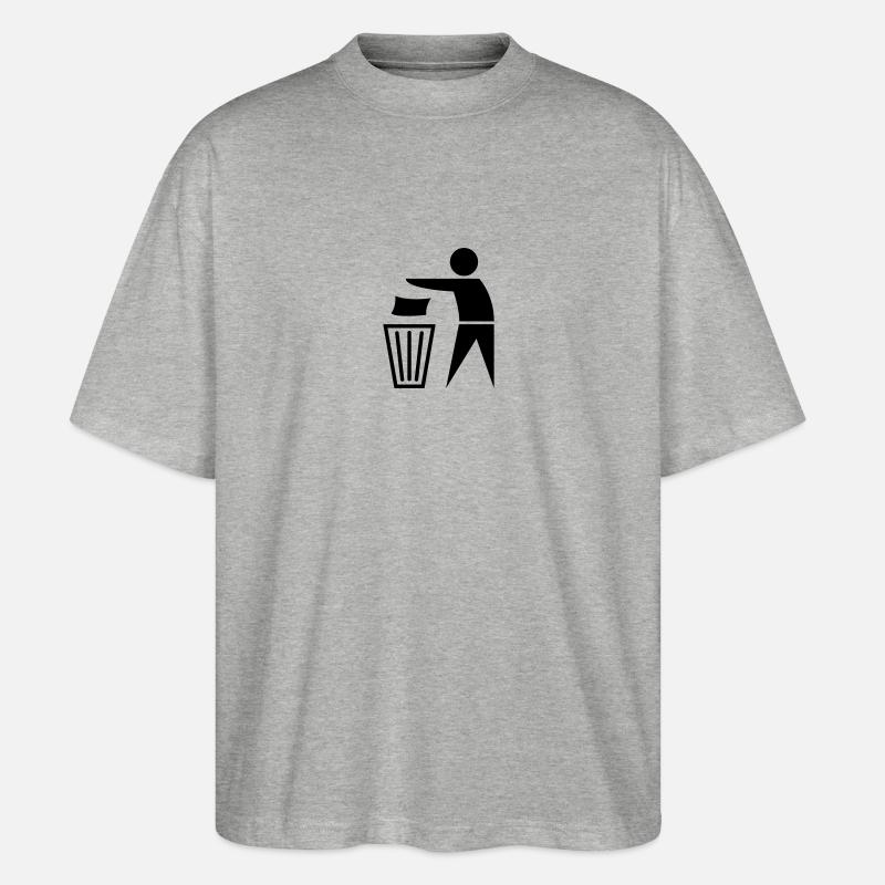 garbage_can - Stanley/Stella Oversized Unisex Bio T-Shirt Blaster 2.0 - Grau meliert