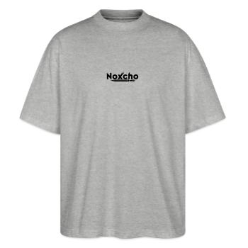 NoXcHo - T-shirt bio Blaster 2.0 coupe oversize Stanley/Stella Unisexe - gris chiné - Devant - Alina (178cm) & Michal (187cm)