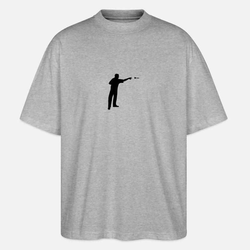 Darts - Stanley/Stella Oversized Unisex Bio T-Shirt Blaster 2.0 - Grau meliert