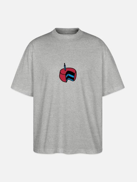 cake - Stanley/Stella Oversized Unisex Organic T-shirt Blaster 2.0 - heather grey