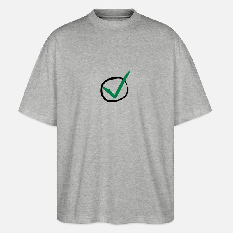 Checkmark - T-shirt bio Blaster 2.0 coupe oversize Stanley/Stella Unisexe - gris chiné