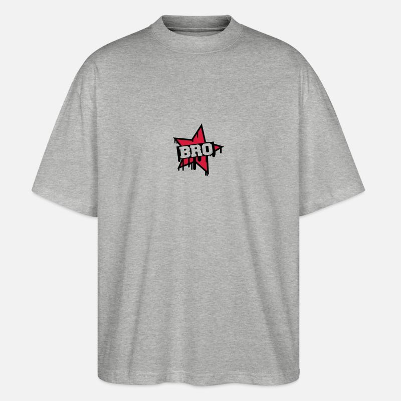 Bro Star - Stanley/Stella Oversized Unisex Bio T-Shirt Blaster 2.0 - Grau meliert