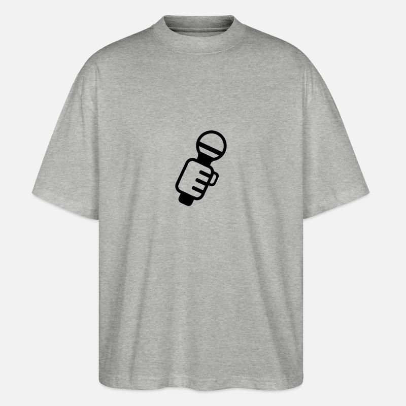 Mikrofon - Stanley/Stella Oversized Unisex Bio T-Shirt Blaster 2.0 - Grau meliert