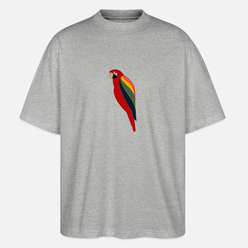 perroquet - T-shirt bio Blaster 2.0 coupe oversize Stanley/Stella Unisexe - gris chiné