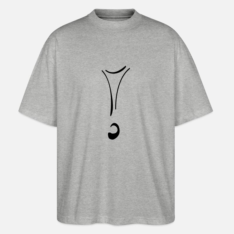 ausrufezeichen - Stanley/Stella Oversized Unisex Bio T-Shirt Blaster 2.0 - Grau meliert