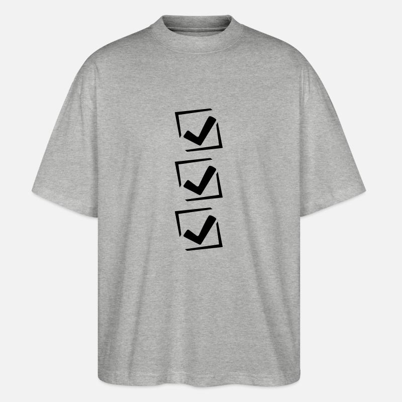 3 Haken Design - Stanley/Stella Oversized Unisex Bio T-Shirt Blaster 2.0 - Grau meliert
