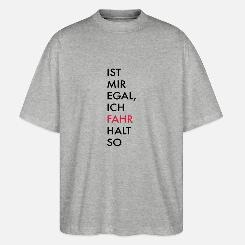 fahren - Stanley/Stella Oversized Unisex Bio T-Shirt Blaster 2.0 - Grau meliert