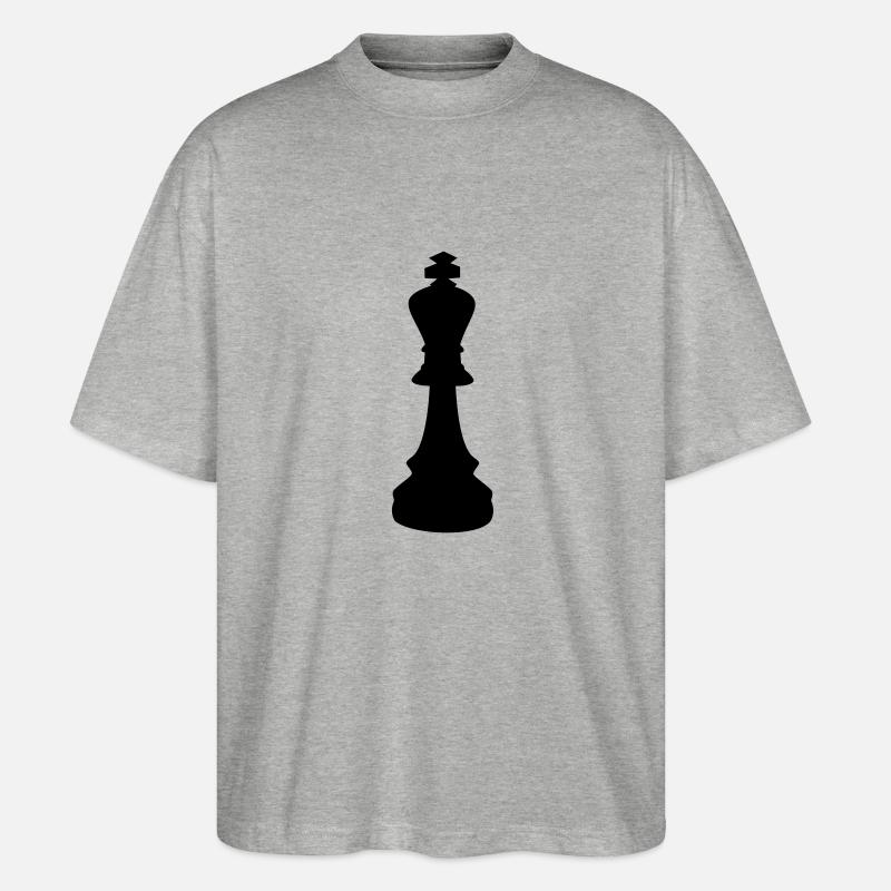 Schach König - Stanley/Stella Oversized Unisex Bio T-Shirt Blaster 2.0 - Grau meliert
