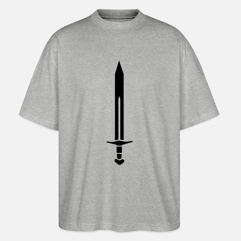 Schwert sword - Stanley/Stella Oversized Unisex Bio T-Shirt Blaster 2.0 - Grau meliert