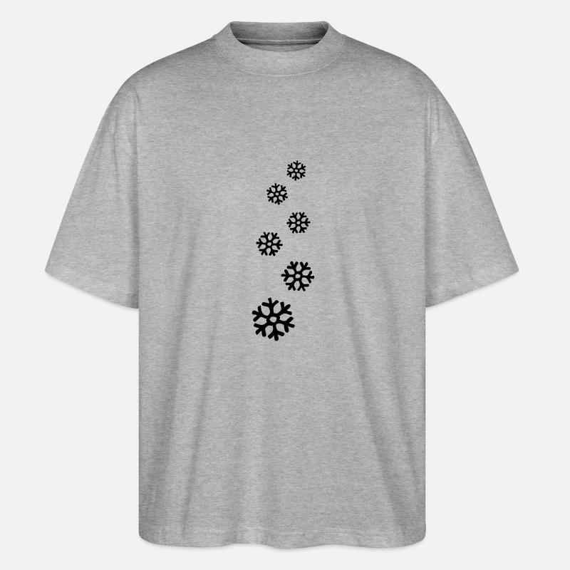 schneeflocken_r1 - T-shirt bio Blaster 2.0 coupe oversize Stanley/Stella Unisexe - gris chiné