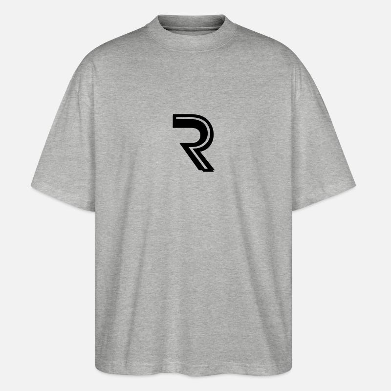 R Logo - Stanley/Stella Oversized Unisex Bio T-Shirt Blaster 2.0 - Grau meliert