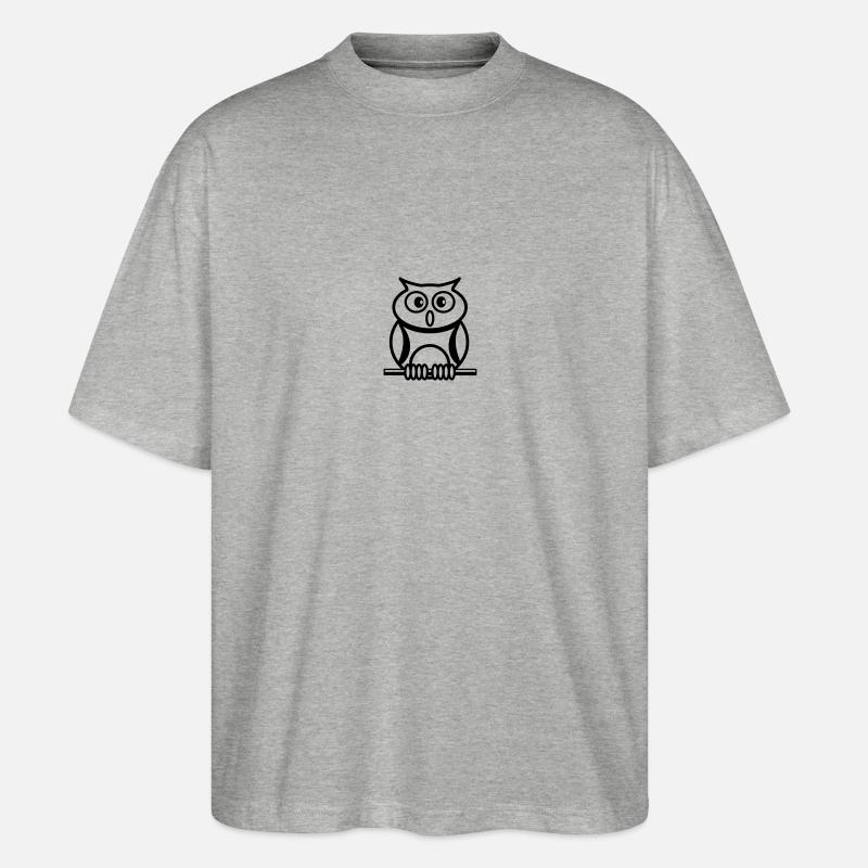 Eule - Stanley/Stella Oversized Unisex Bio T-Shirt Blaster 2.0 - Grau meliert