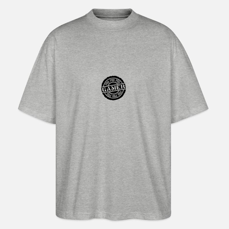 Conception de timbres Pro Gamer - T-shirt bio Blaster 2.0 coupe oversize Stanley/Stella Unisexe - gris chiné