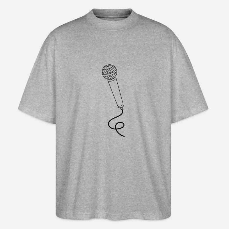 mikrofon - Stanley/Stella Oversized Unisex Bio T-Shirt Blaster 2.0 - Grau meliert