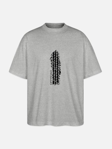 offroad sport - Stanley/Stella Oversized Unisex Bio T-Shirt Blaster 2.0 - Grau meliert