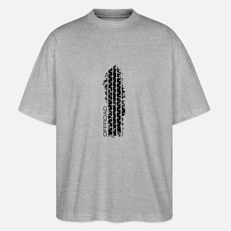 offroad sport - Stanley/Stella Oversized Unisex Bio T-Shirt Blaster 2.0 - Grau meliert
