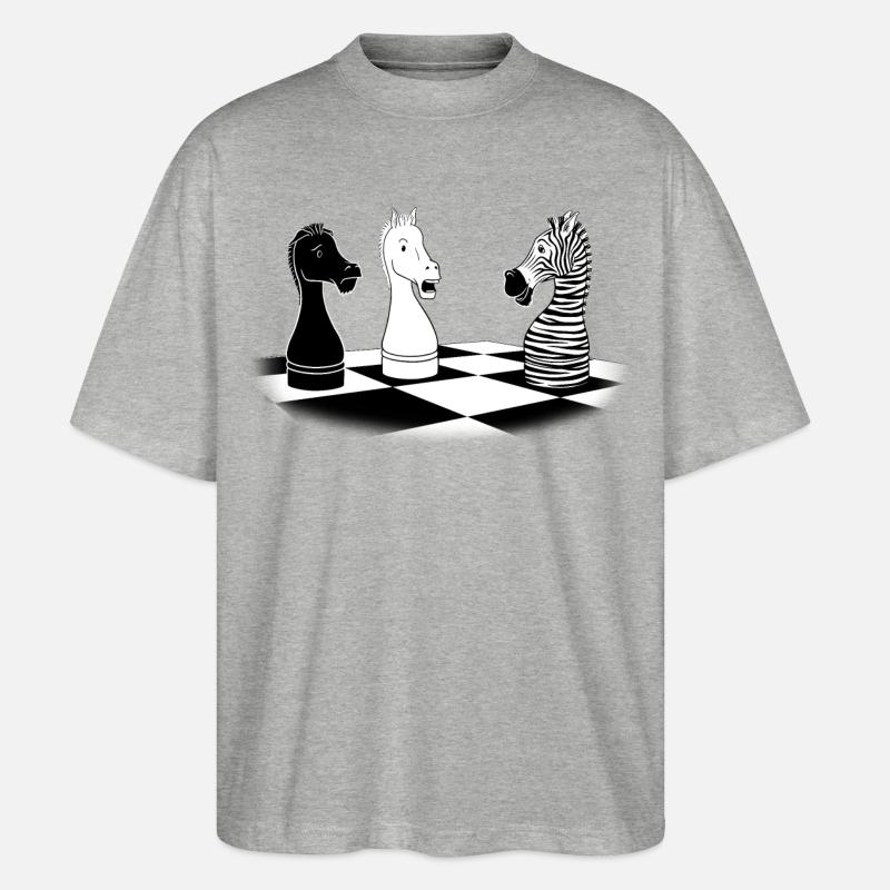 Zebra Ritter - Stanley/Stella Oversized Unisex Bio T-Shirt Blaster 2.0 - Grau meliert