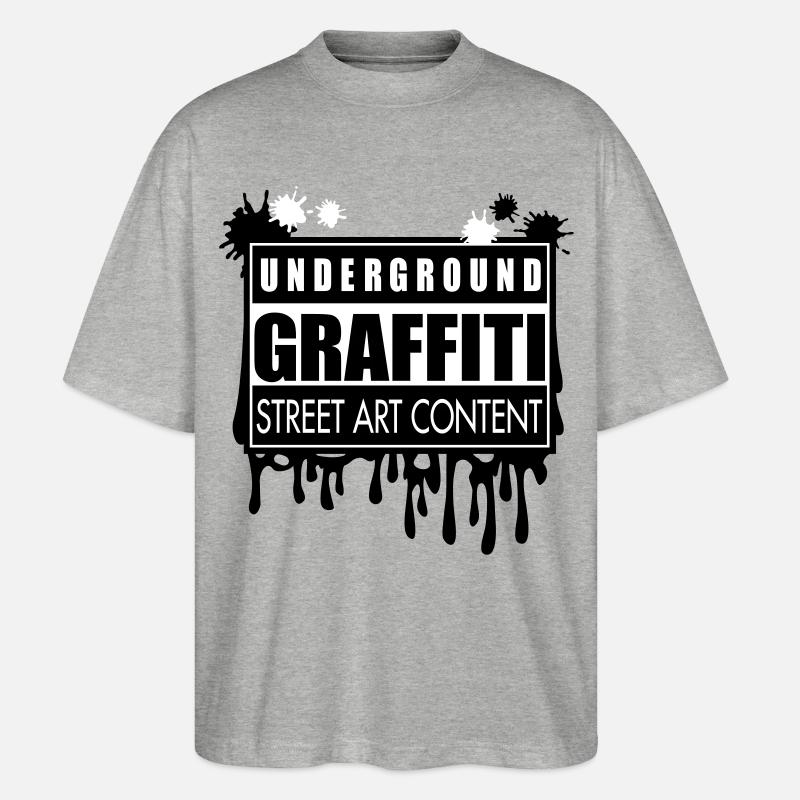 Underground graffitis flex - T-shirt bio Blaster 2.0 coupe oversize Stanley/Stella Unisexe - gris chiné