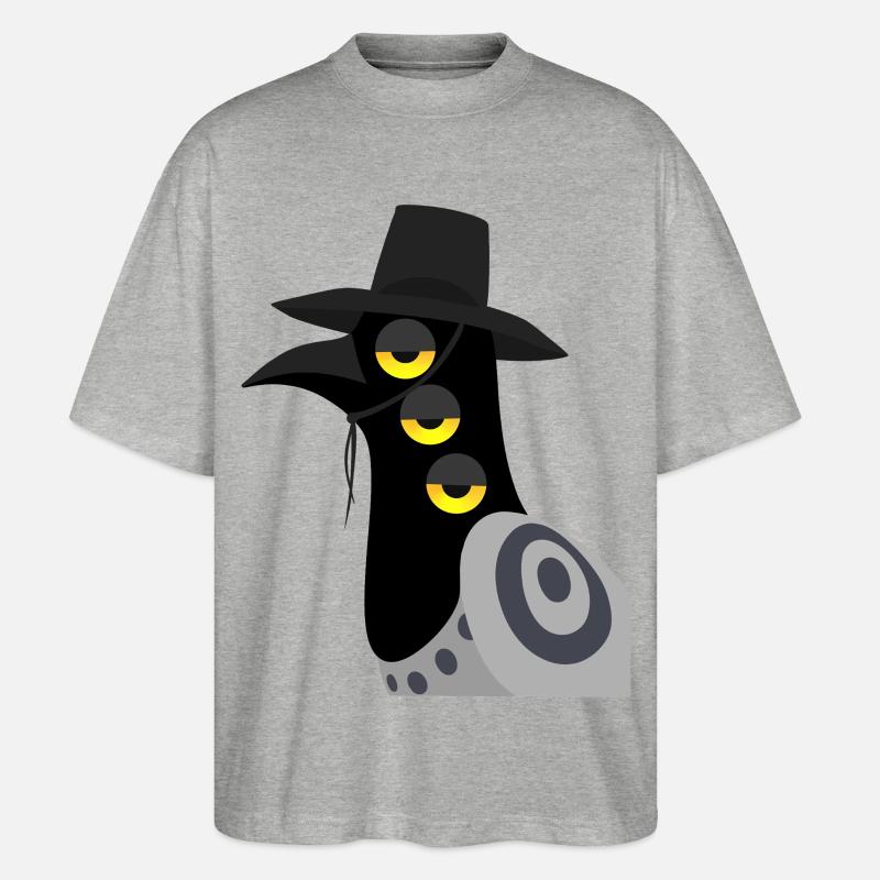 Dämonischer Vogel skeptisch - Stanley/Stella Oversized Unisex Bio T-Shirt Blaster 2.0 - Grau meliert