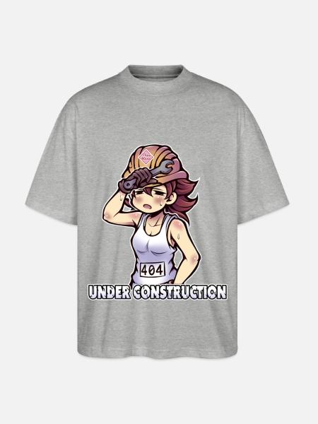Under Construction - 404 - Stanley/Stella Oversized Unisex Organic T-shirt Blaster 2.0 - heather grey