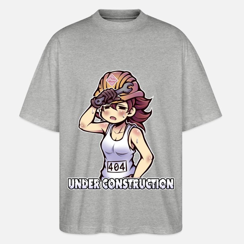 Under Construction - 404 - Stanley/Stella Oversized Unisex Bio T-Shirt Blaster 2.0 - Grau meliert