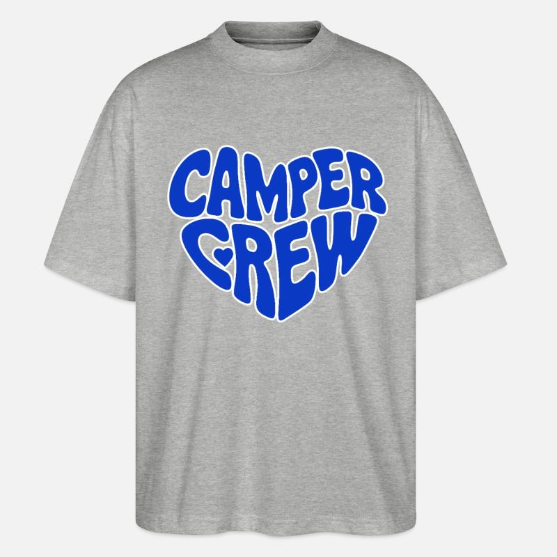 Camper crew - Stanley/Stella Oversized Unisex Bio T-Shirt Blaster 2.0 - Grau meliert