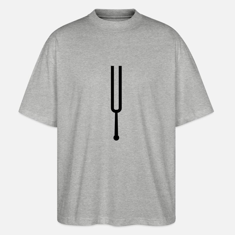 Stimmgabel - Stanley/Stella Oversized Unisex Bio T-Shirt Blaster 2.0 - Grau meliert