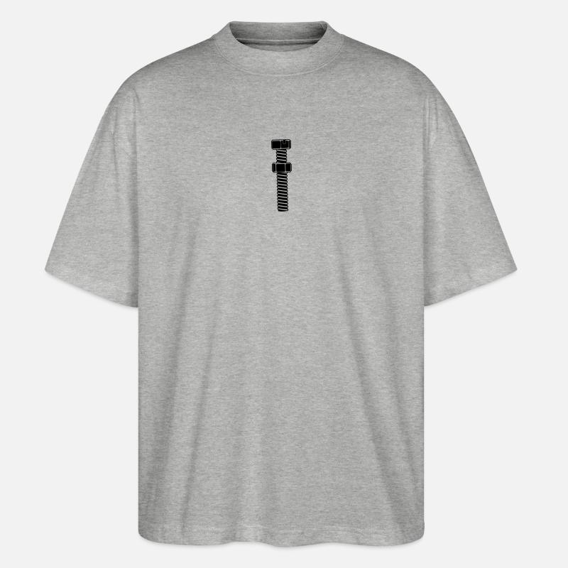 Schraube und Mutter - Stanley/Stella Oversized Unisex Bio T-Shirt Blaster 2.0 - Grau meliert