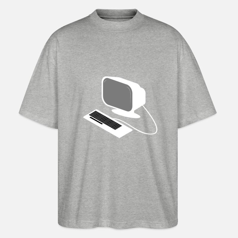 computer - Stanley/Stella Oversized Unisex Organic T-shirt Blaster 2.0 - heather grey