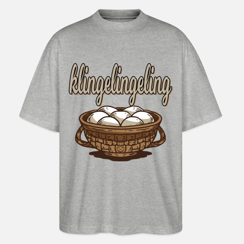 Klingelingeling für einen Eiermann und - Stanley/Stella Oversized Unisex Bio T-Shirt Blaster 2.0 - Grau meliert