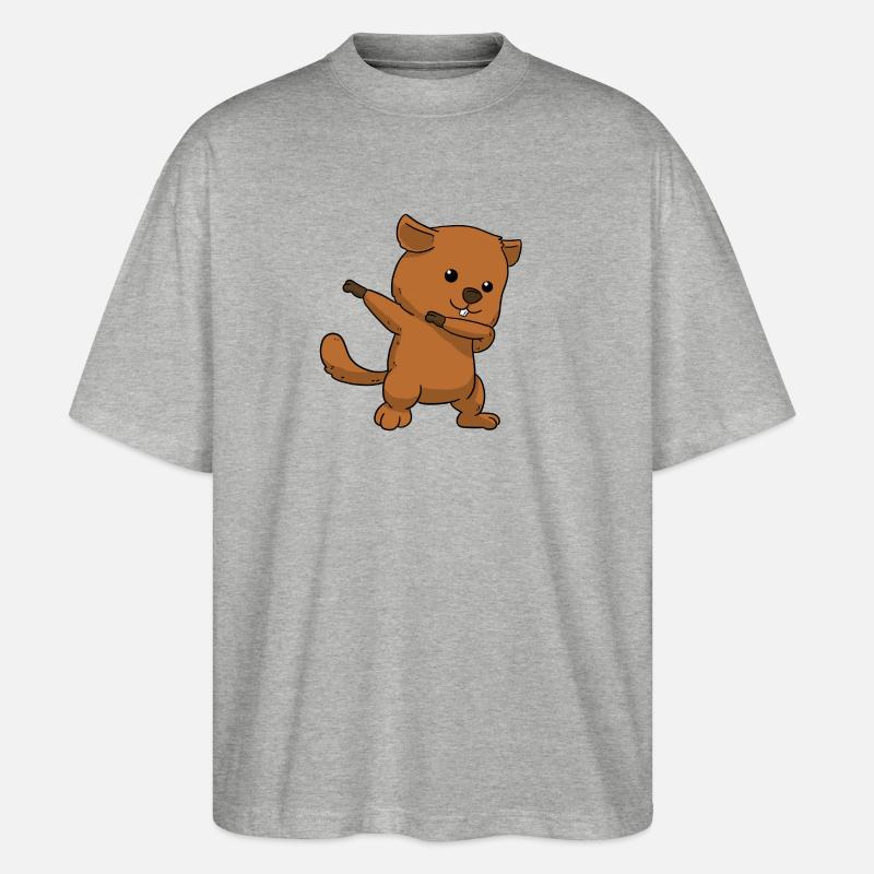 Dabbing Marmot Dab Marmot - T-shirt bio Blaster 2.0 coupe oversize Stanley/Stella Unisexe - gris chiné
