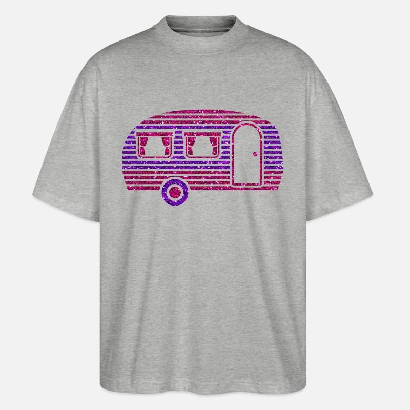 Wohnwagen - Stanley/Stella Oversized Unisex Bio T-Shirt Blaster 2.0 - Grau meliert