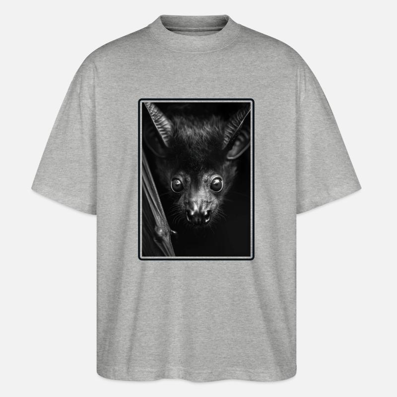 Bat Bats Bat - Stanley/Stella Oversized Unisex Organic T-shirt Blaster 2.0 - heather grey