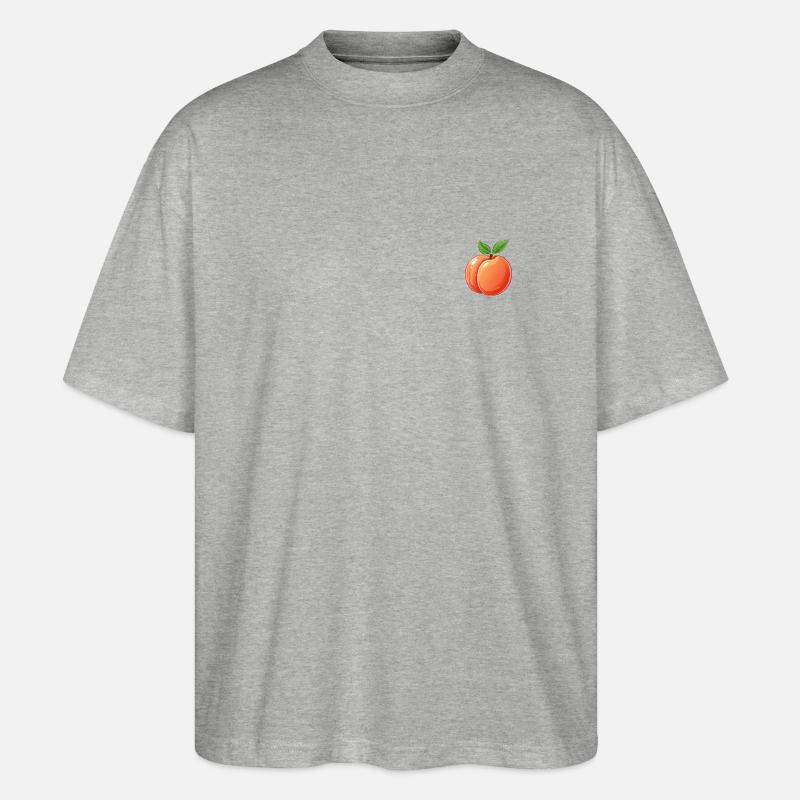 Pêche Pêche Fruit Fruit Dessin - T-shirt bio Blaster 2.0 coupe oversize Stanley/Stella Unisexe - gris chiné