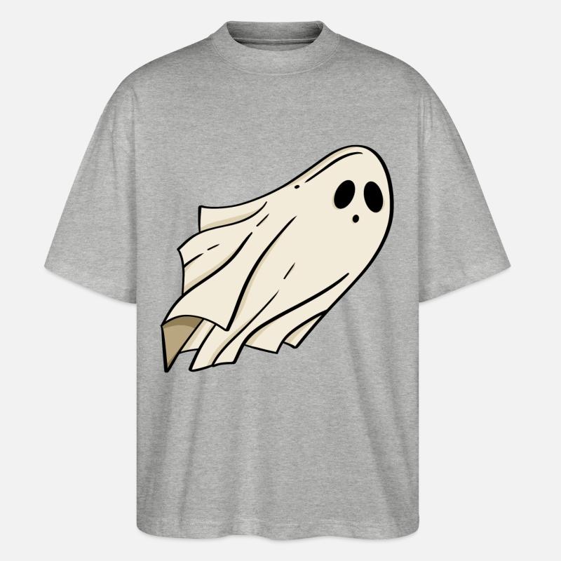 Geist Halloween - Stanley/Stella Oversized Unisex Bio T-Shirt Blaster 2.0 - Grau meliert
