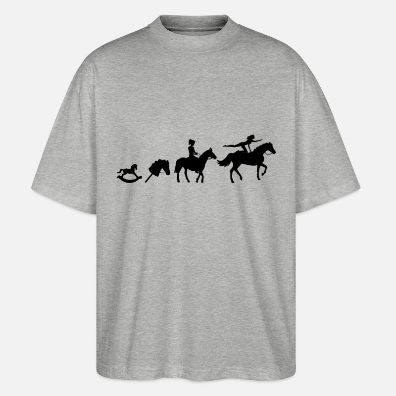 Evolution Voltigieren Equitation - T-shirt bio Blaster 2.0 coupe oversize Stanley/Stella Unisexe - gris chiné