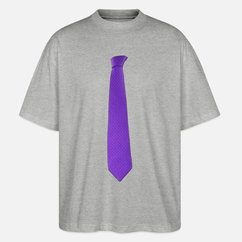 Purple tie - Stanley/Stella Oversized Unisex Bio T-Shirt Blaster 2.0 - Grau meliert