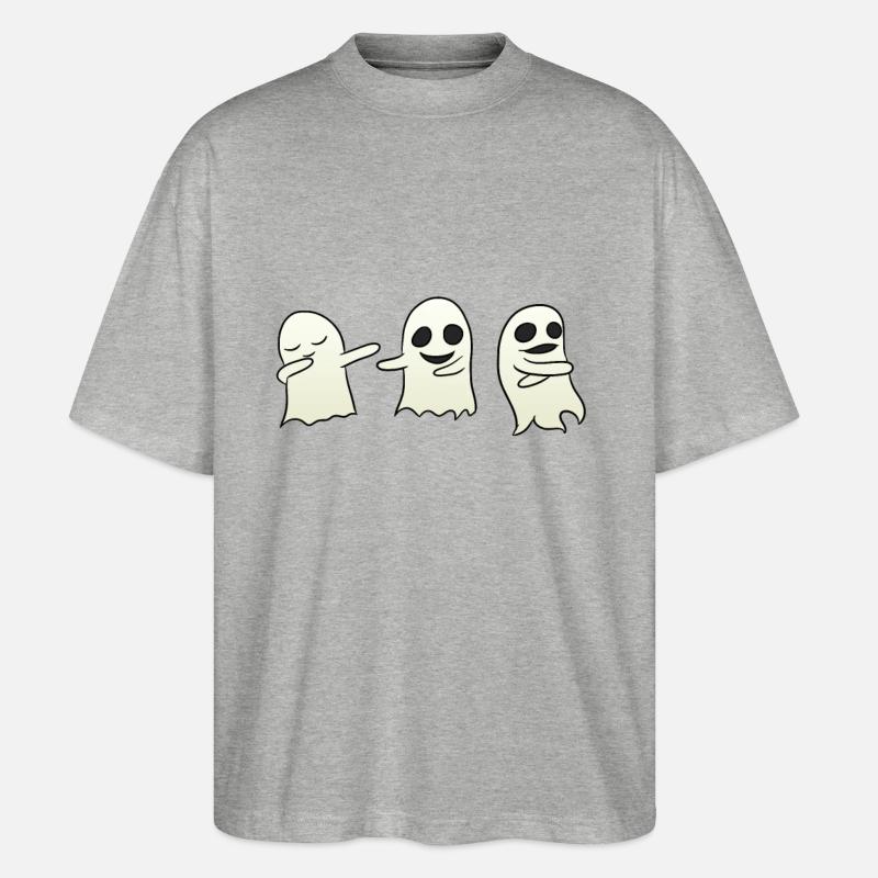 Dancing Ghost - Stanley/Stella Oversized Unisex Bio T-Shirt Blaster 2.0 - Grau meliert