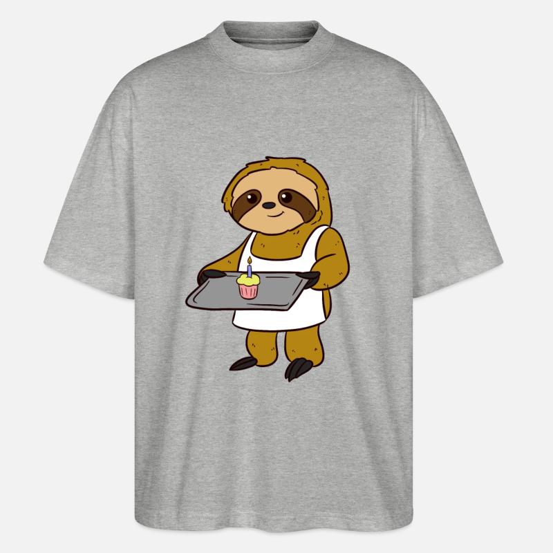 Bäcker - Stanley/Stella Oversized Unisex Bio T-Shirt Blaster 2.0 - Grau meliert