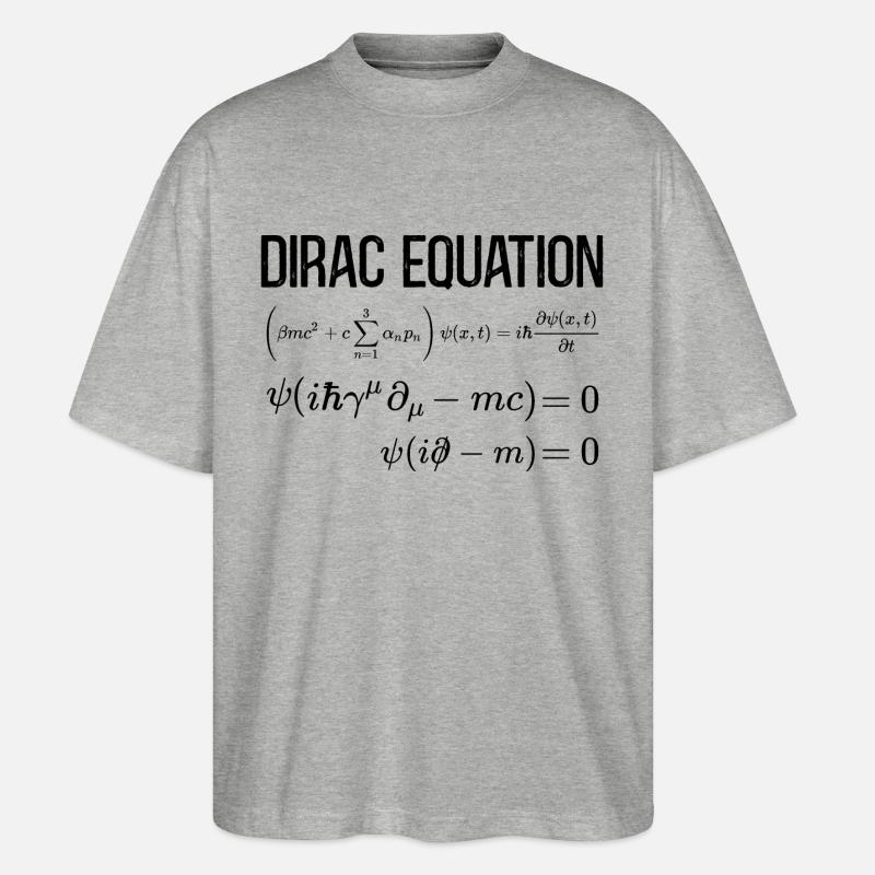 Dirac Equation Mathematical-relativistic - Stanley/Stella Oversized Unisex Organic T-shirt Blaster 2.0 - heather grey