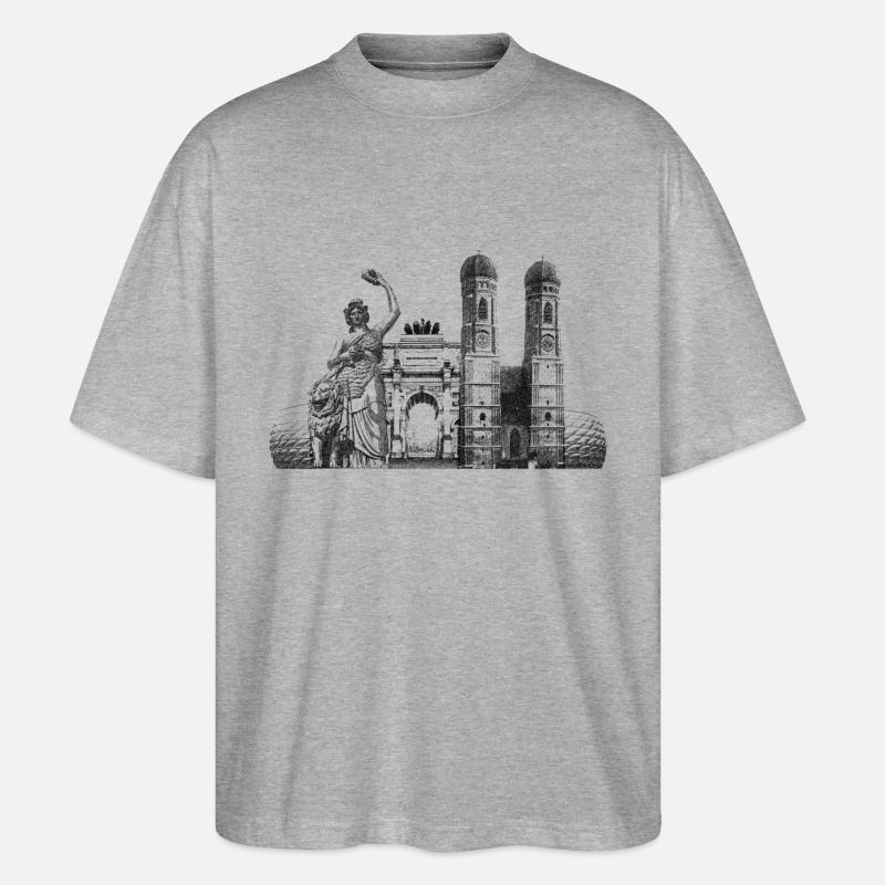 München - Stanley/Stella Oversized Unisex Bio T-Shirt Blaster 2.0 - Grau meliert