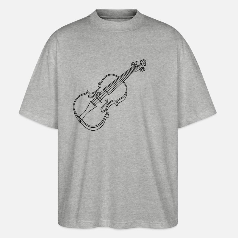 Violon - T-shirt bio Blaster 2.0 coupe oversize Stanley/Stella Unisexe - gris chiné