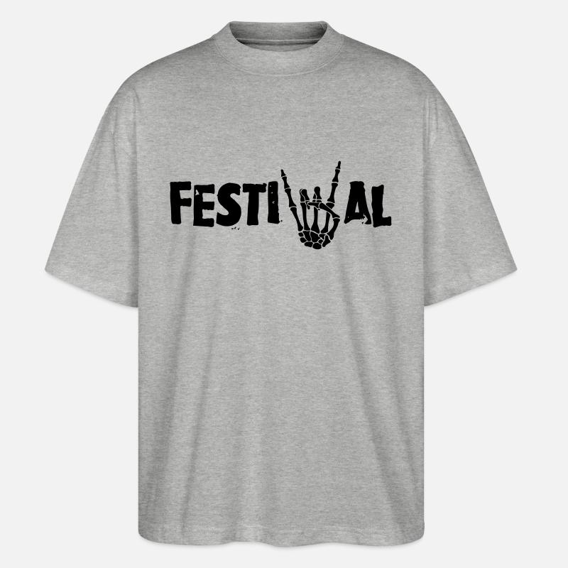 festival - Stanley/Stella Oversized Unisex Bio T-Shirt Blaster 2.0 - Grau meliert