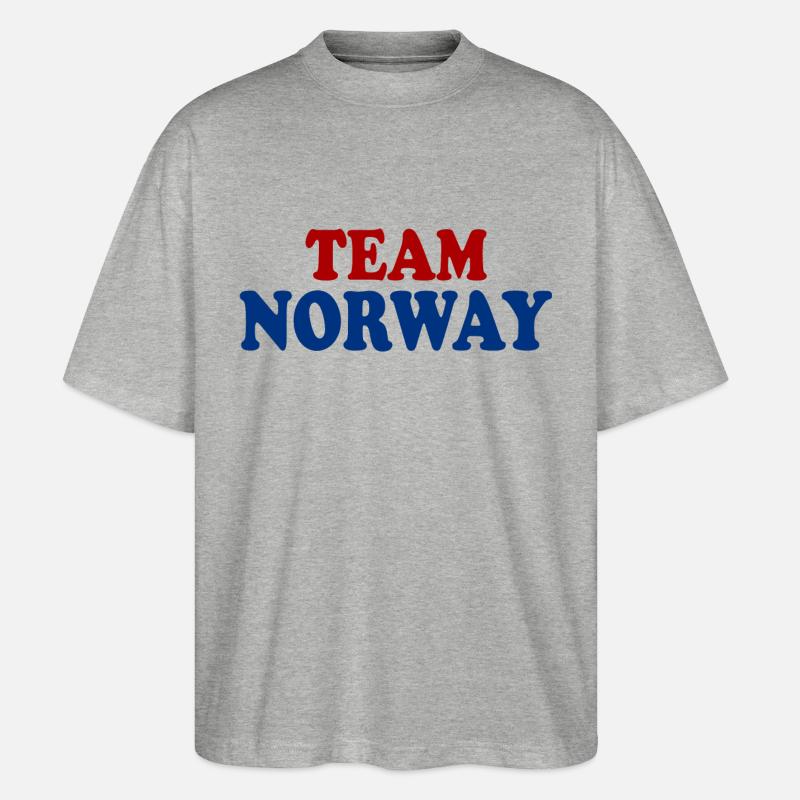 Team norway - Stanley/Stella Oversized Unisex Bio T-Shirt Blaster 2.0 - Grau meliert