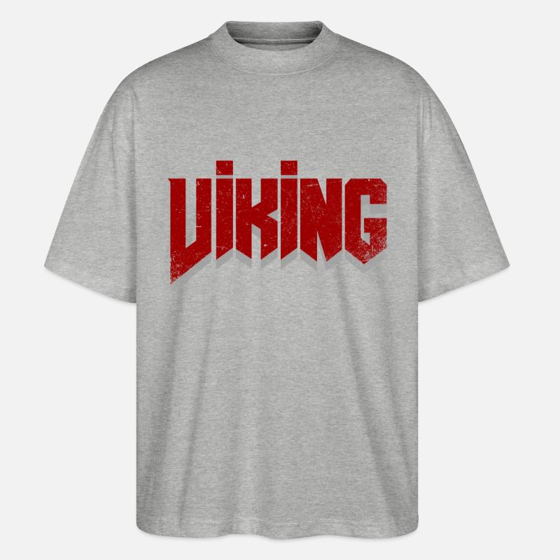 Wikinger - Stanley/Stella Oversized Unisex Bio T-Shirt Blaster 2.0 - Grau meliert